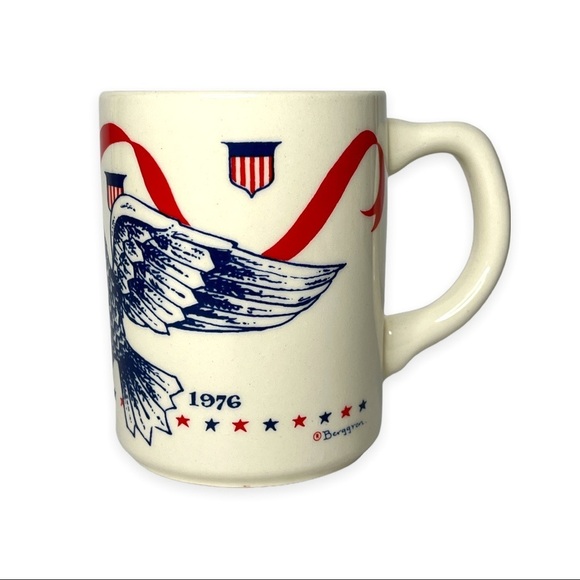 Vintage Berggren US Bicentennial American Eagle Mug 1976 Cup USA Red White Blue - Picture 4 of 7